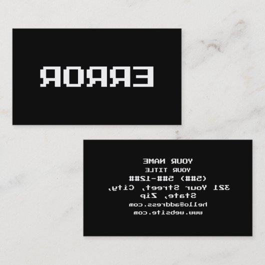 ЯOЯЯƎ | ERROR 名刺 (正面/裏面)