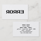 ЯOЯЯƎ | ERROR 名刺 (正面/裏面)