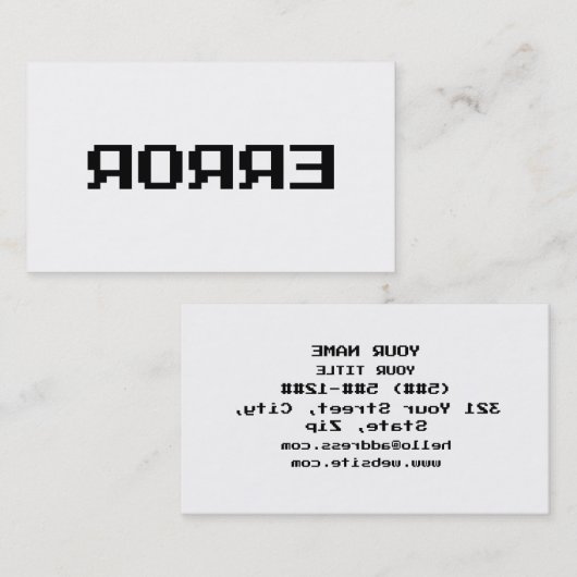 ЯOЯЯƎ | ERROR 名刺 (正面/裏面)