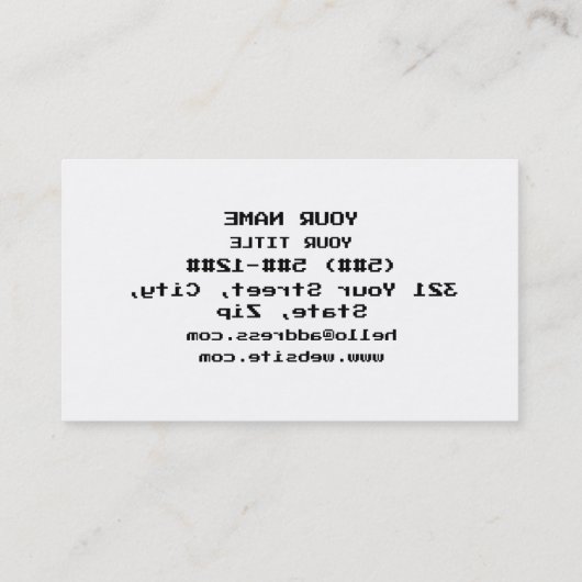 ЯOЯЯƎ | ERROR 名刺 (裏面)