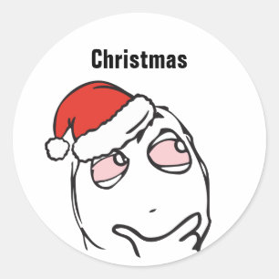 тролってる自分を表現するミーム 高度な編集可能な クリスマスデザイン ラウンドシール
