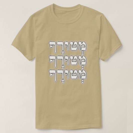 מְטרָוּヘブライ語 Tシャツ (デザイン正面)