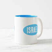עיצוב ספל קרמיイスラエル淡いブルーのマグカップ ツートーンマグカップ (正面右)