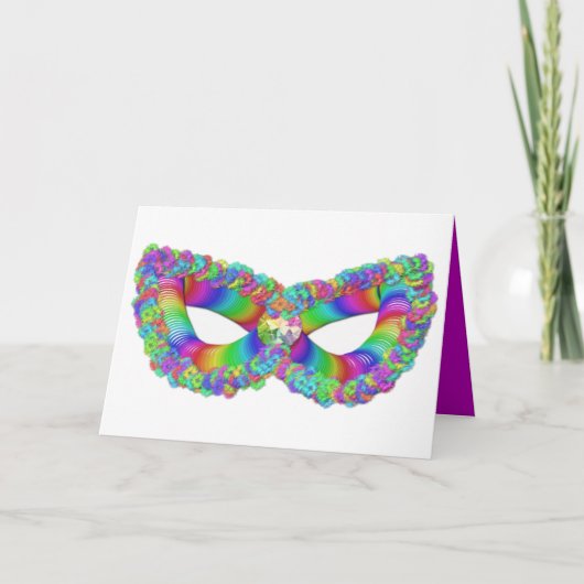 פּוּרִיםプリムヴァシュティのマスクフローラクラウンカード サンキューカード (正面)