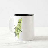 أشعار محمود درويش – マフムードダーウィッシュ詩 ツートーンマグカップ (正面左)