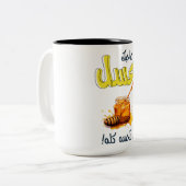 إذا صاحبك عسل لا تلحسه كلهアラビアことわざ ツートーンマグカップ (正面左)