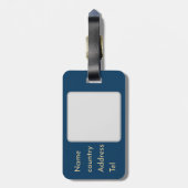 اسمك او your name personalized ラゲッジタグ (裏面縦)