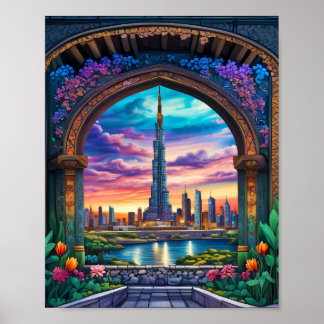 برج خليفةプリント、バリューポスター紙(マット) ポスター