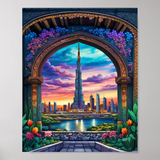برج خليفةプリント、バリューポスター紙(マット) ポスター (正面)