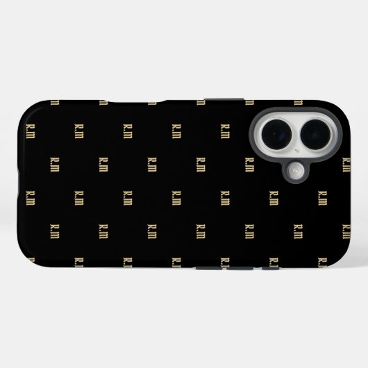  حروف اسم Elegant Monogram Case-Mate iPhoneケース (裏面 (横))