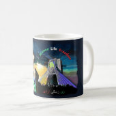 زن زندگی آزادیマグカップ コーヒーマグカップ (正面右)