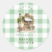 سبز فرانسیسی کیفہ برائیڈل شاور ラウンドシール (正面)