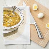 شوربة عدسレンズ類スープ健康ビーガンアラビア食品 キッチンタオル (四つ折り)