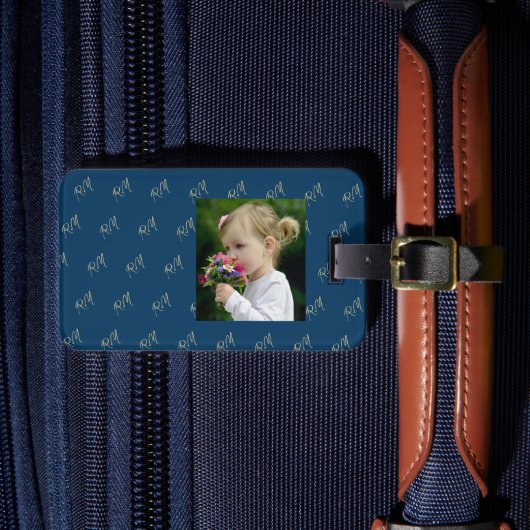 صورة و حروف اسمك الاولى Monogram ラゲッジタグ (正面インサイチュ4)