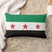 علم الثورة السورية ランバークッション (ブランケット)