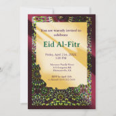 عيد احتفال زخرفي أحمر قرمزي عيد حفل 招待状 (正面)