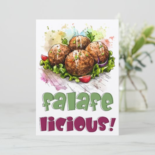 فلافلファラフェルフムスアラビアビーガンヘルシーフード 招待状 (スタンド正面)