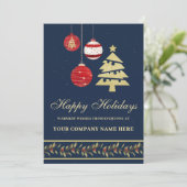 كال 現代的 お祭り ビジネス ロゴ QR ホリデー カード (スタンド正面)