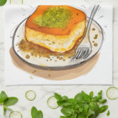 كنافة نابلسية حلوياتクナファアラビアスイーツ キッチンタオル (折り畳み)