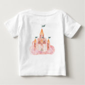 لتغييرهパーソナル化اسم بنت بالعربي زر ベビーTシャツ (裏面)