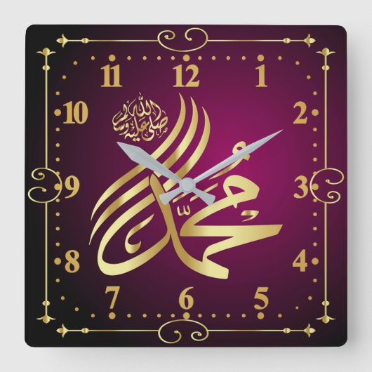 محمدウォールクロック スクエア壁時計 (正面)