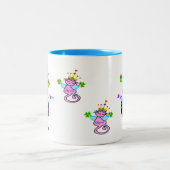 ♥ټ☘アイリッシュスワンキークイーンキャットファブクラシックラス ツートーンマグカップ (中央)