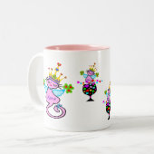 ♥ټ☘アイリッシュスワンキークイーンキャットファブクラシックラス ツートーンマグカップ (正面左)