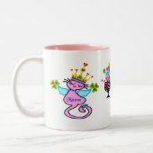 ♥ټ☘アイリッシュスワンキークイーンキャットファブクラシックラス ツートーンマグカップ (左)