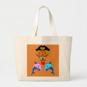 ♥ټ☘アイリッシュパトリック素晴らしの日が大好きスタイリッシュ ラージトートバッグ (正面)