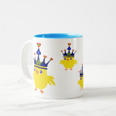 ♥ټ☘王冠アイリッシュクイーンチキンファブクラシックラス ツートーンマグカップ (正面左)