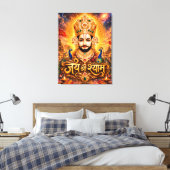 जय श्री खाटू श्याम जी भक्ति कला キャンバスプリント (インサイチュ (寝室))
