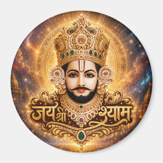 जय श्री खाटू श्याम जी भक्ति कला マグネット (正面)