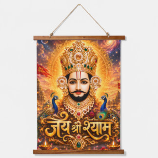जय श्री खाटू श्याम जी भक्ति कला 吊り下げ型タペストリー