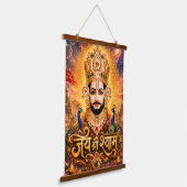 जय श्री खाटू श्याम जी भक्ति कला 吊り下げ型タペストリー (傾斜あり)