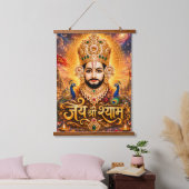 जय श्री खाटू श्याम जी भक्ति कला 吊り下げ型タペストリー (寝室)