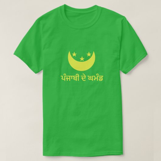 ਪੰਜਾਬੀ ਦੇ ਘਮੰਡパンジャビプライドインパンジャビ Tシャツ (デザイン正面)