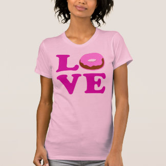 ღټ♥Loveドーナツ女性のシックな乗組員首T-Shirtټ♥ღ Tシャツ