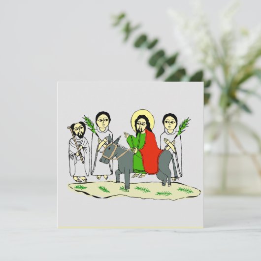 መልካም የሆሳዕና በዓልパームサンデーイエズスと人 カード (スタンド正面)