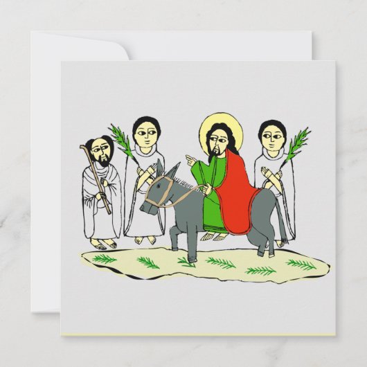 መልካም የሆሳዕና በዓልパームサンデーイエズスと人 カード (正面)