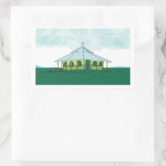 የኦርቶዶክስ ተዋህዶ ስቲከርエチオピア正教会 長方形シール (バッグ)