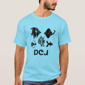 ᎠᏣᏗ -チェロキー青の魚 Tシャツ (正面)