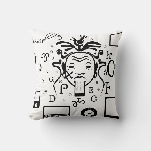 ᏣᎳᎩᎠᏈᏍᏙのチェロキー枕 クッション (正面)