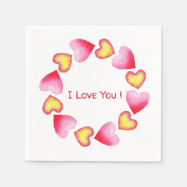 あсなたを愛するロマンチックなバレンタインデー スタンダードカクテルナプキン