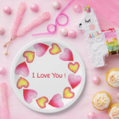 あсなたを愛するロマンチックなバレンタインデー ペーパープレート (パーティー)