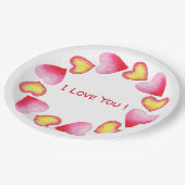 あсなたを愛するロマンチックなバレンタインデー ペーパープレート (アングル)