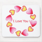 あсなたを愛するロマンチックなバレンタインデー マウスパッド (正面)