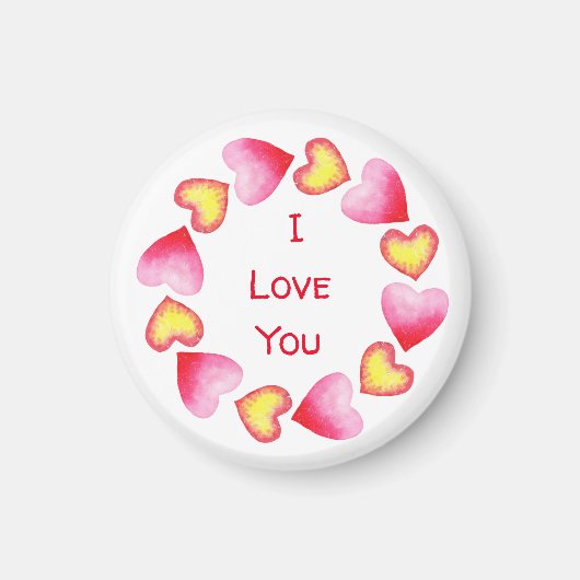 あсなたを愛するロマンチックなバレンタインデー マグネット (正面)