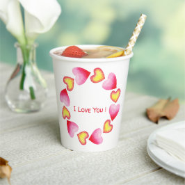 あсなたを愛するロマンチックなバレンタインデー 紙コップ