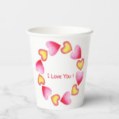 あсなたを愛するロマンチックなバレンタインデー 紙コップ (裏面)