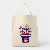 🎅あټあ！サンタ・サンタが煙突の食料品店に閉じ込められた トートバッグ (正面)